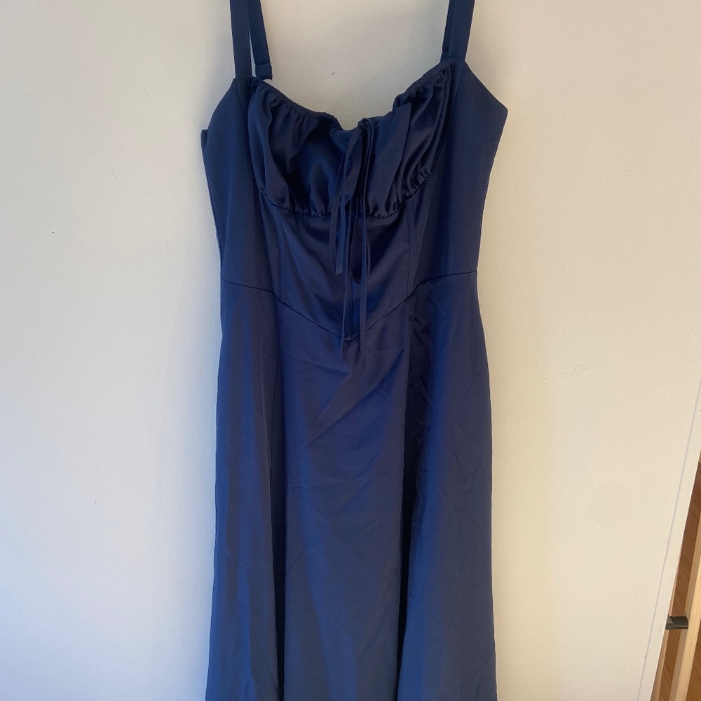 Navy milkmaid dress